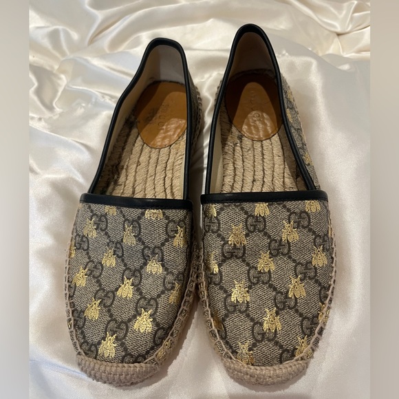 Gucci Gold Bee Espadrille - Picture 1 of 4